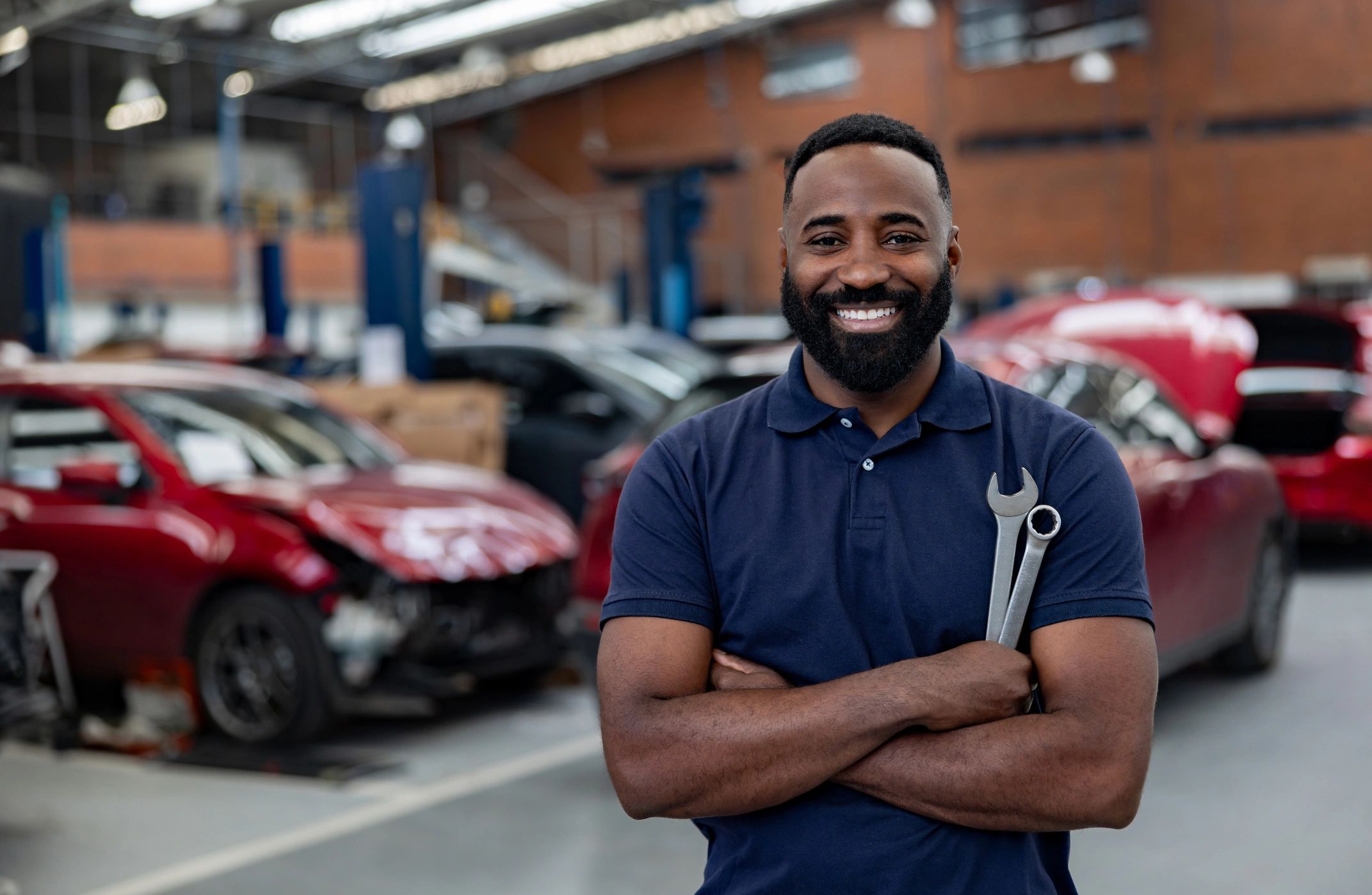happy auto repair customer